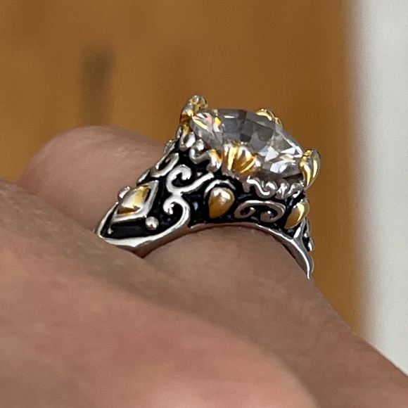 Premier Designs 4Ct CZ gold silver tone ring - Picture 9 of 12